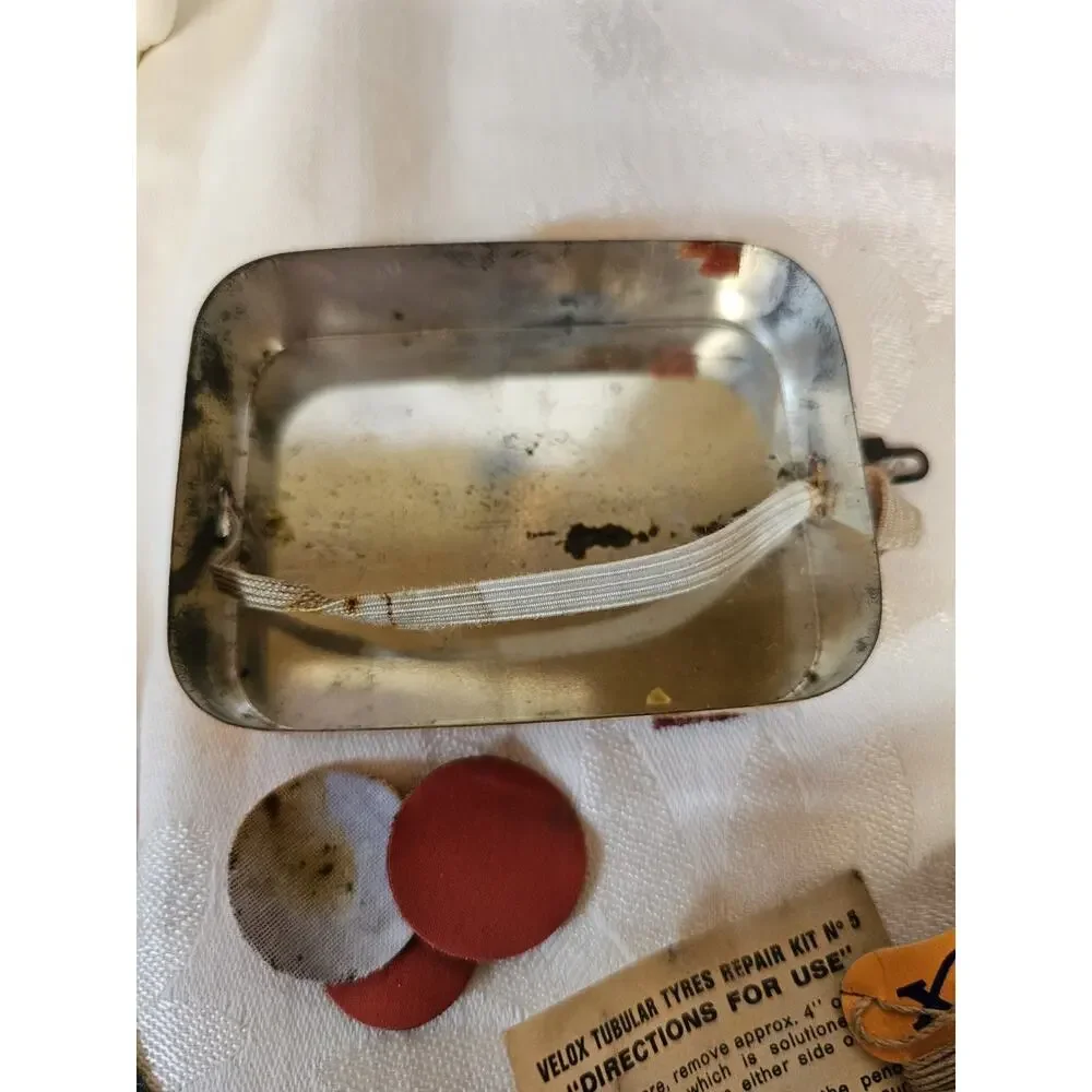 Vintage Velox sew up tubular tire repair kit Made In France Bicycle Racing Racer